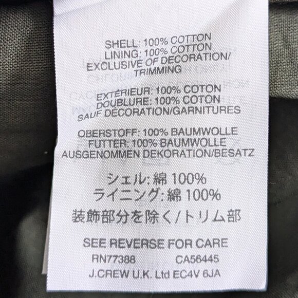 J. Crew Skirt Size 4 Olive Green Mini Embroidered Floral Tie-Waist NWT G9054 - Picture 14 of 16